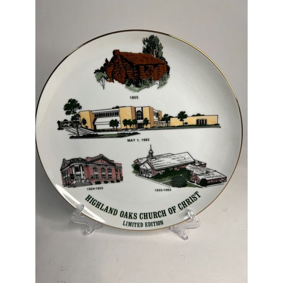 Highland Oaks Church of Christ Vintage Church Plate - Picture 14 of 16